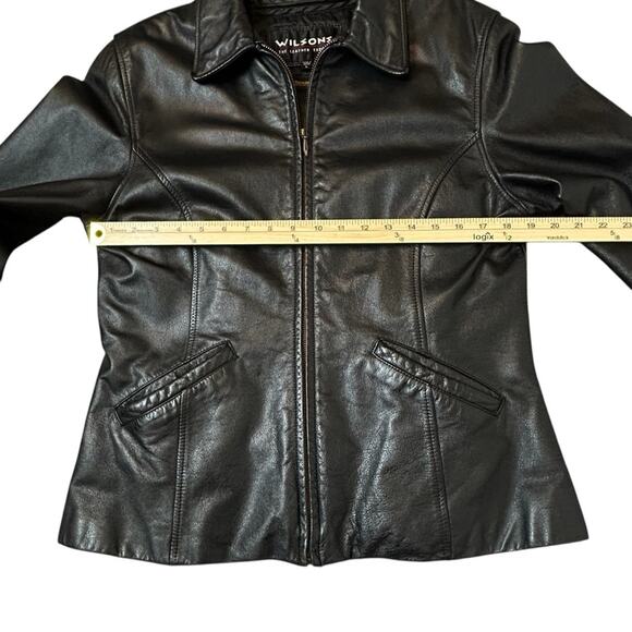 Vintage Wilsons Leather Jacket Womens Size L Black Ultra Insulate Zip Out Lining - Picture 9 of 11